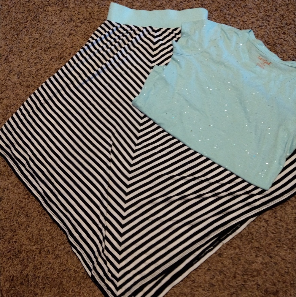 Cat & Jack skirt and shirt set.  Size 10/12.